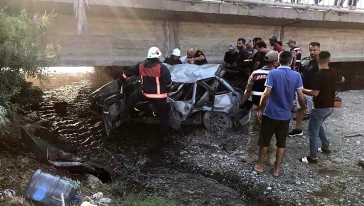 Hatay’da dereye uçan araçta şoför hayatını kaybetti