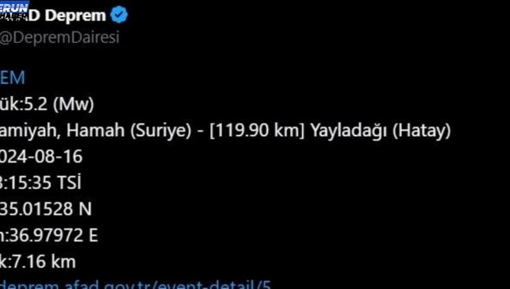 Hatay’da Suriye’deki 5.2’lik Zelzele Sonrası Rastgele Bir Olumsuzluk Yok