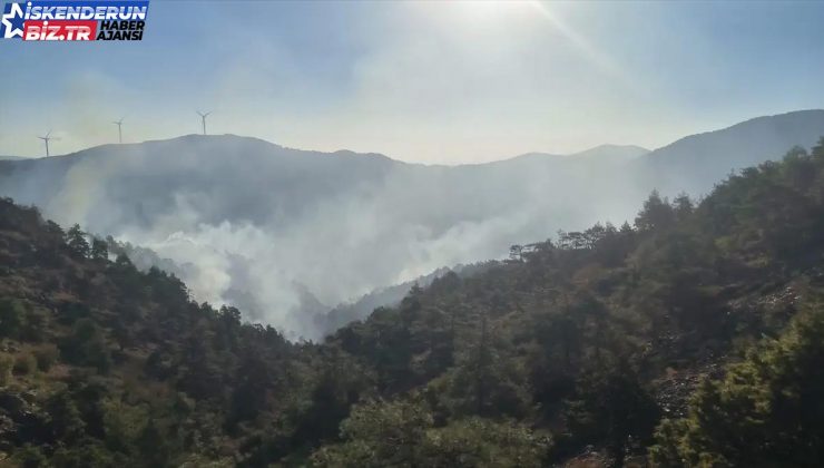 Antakya’da Orman Yangını Denetim Altına Alınmaya Çalışılıyor