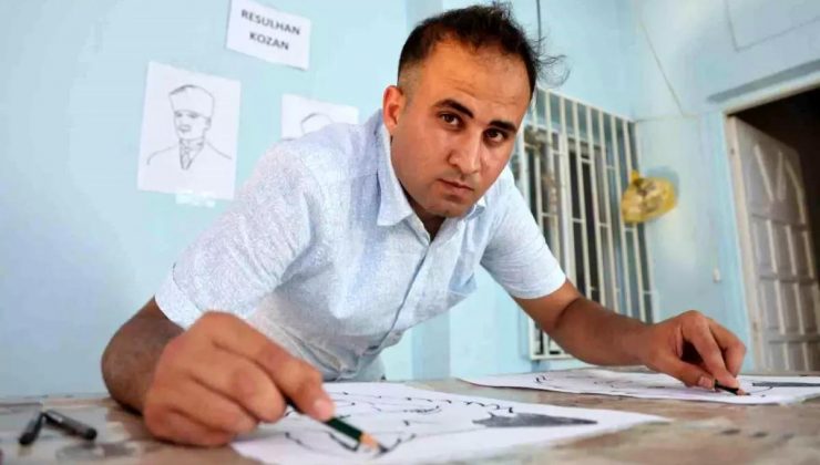 Elektrik Ustası Resulhan Kozan, 2 Elle Fotoğraf Çizmesi ve Yazdığı Kitaplarla Biliniyor