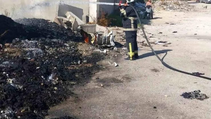 Hatay’da çöplük alanda çıkan yangın söndürüldü