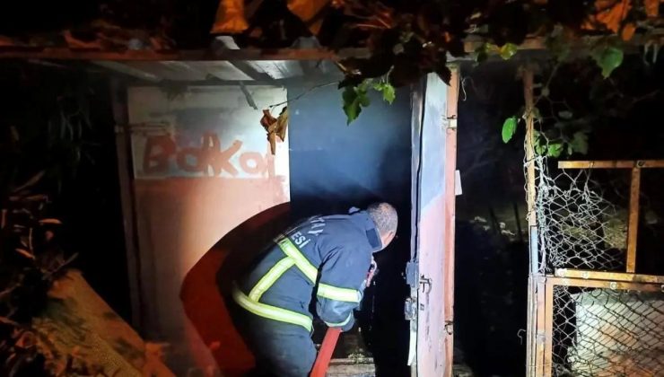 Hatay’da ferdi konteynerde çıkan yangın söndürüldü