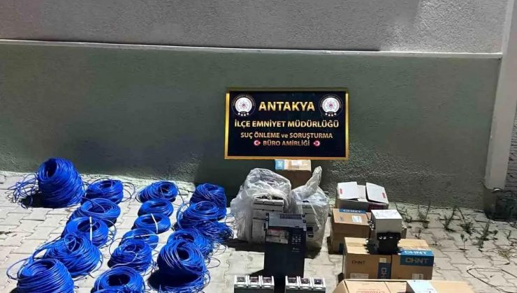 Hatay’da Hırsızlık Şüphelileri 2,5 Milyon TL’lik Elektrik Gereciyle Yakalandı