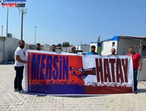 Hatayspor ve Mersin İdmanyurdu Taraftarları Depremzedelere Kırtasiye Gereç Yardımı Yaptı