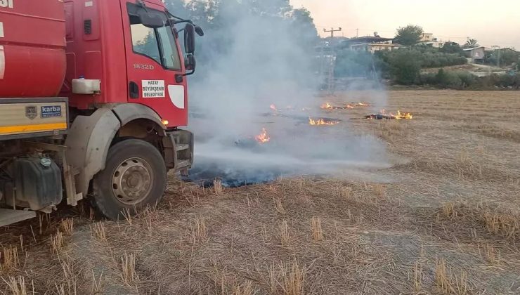 Hatay’da Buğday Tarlasındaki Anız Yangını Denetim Altına Alındı