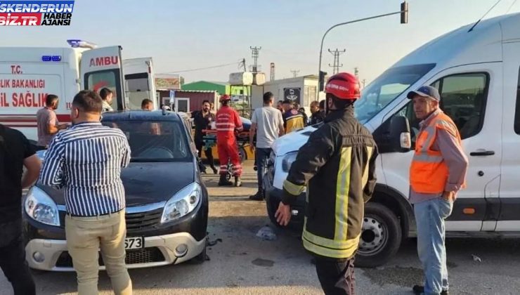 Hatay’da Minibüs-Otomobil Çarpışmasında 5 Yaralı