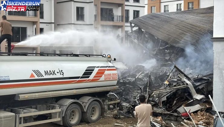 Antakya’da İnşaat Şantiyesindeki Yangın Denetim Altına Alındı