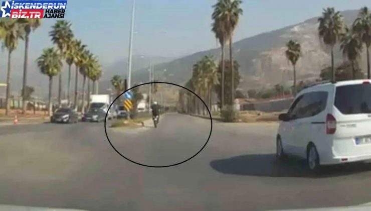 Hatay’da Motosikletli Sürat Tutkunu Trafikte Huzursuz Etti