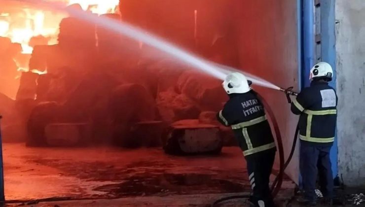 Hatay’da Pamuk Fabrikasında Yangın Çıktı